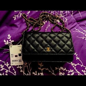 Practically new Chanel WOC caviar gold hardware 2022